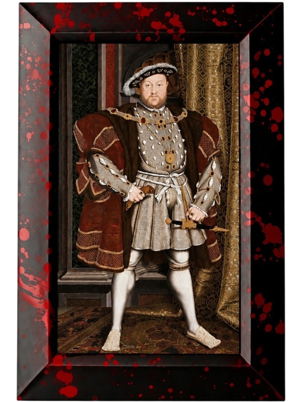 henry viii portrait King Painting Vin History Art Deco Vintage Framed Photo Art